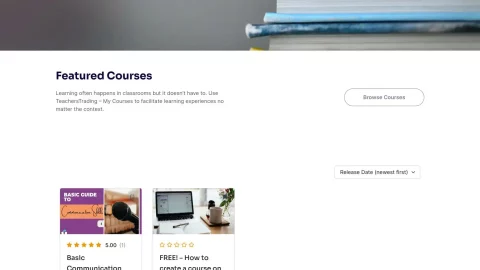 TeachersTrading My Courses Home Page