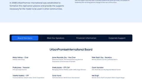 UrbanPromise International About Page