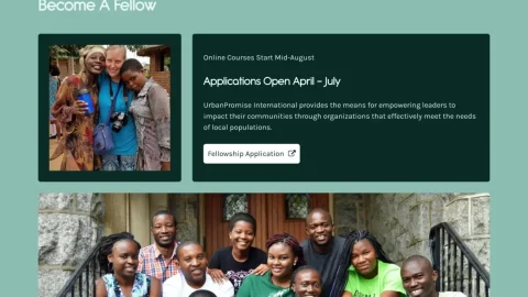 UrbanPromise International Become A Fellow Page