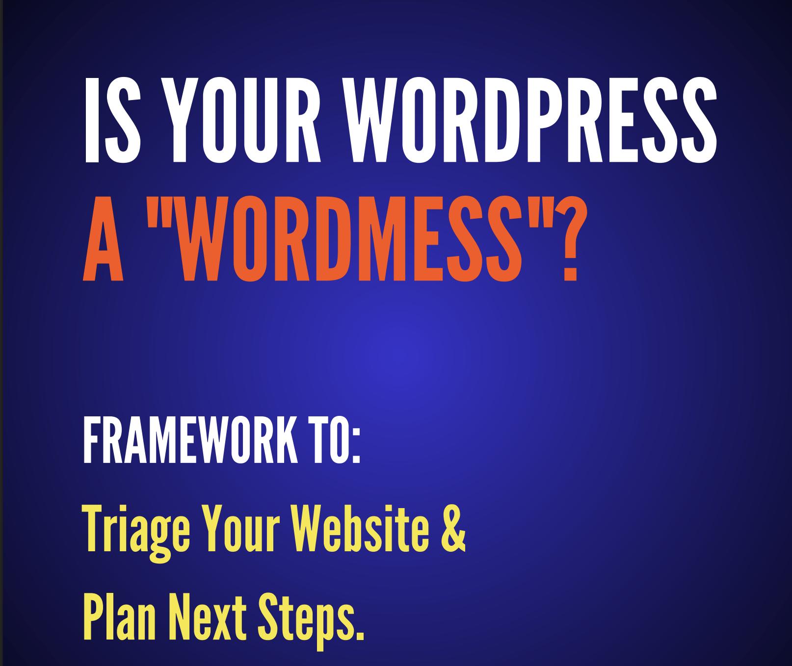 Cover image for pdf download - Trriage your website and plan next steps